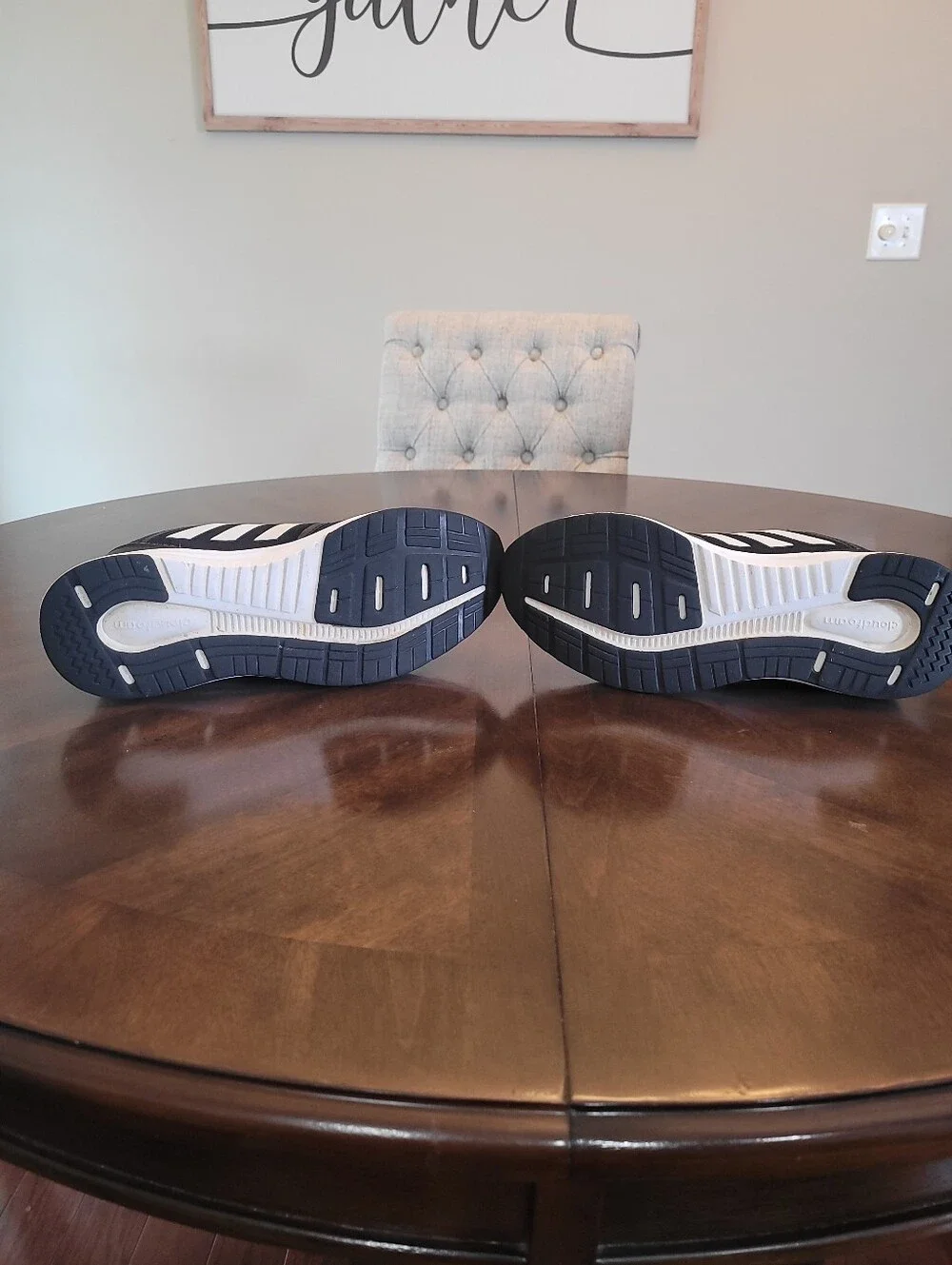 Adidas Black and White Men's Cloudfoam Comfort Athletic Sneakers. Size 8.5